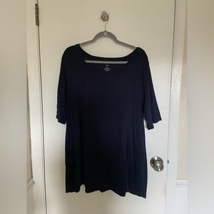 J. Jill XLT Navy Blue Short Sleeve Tunic